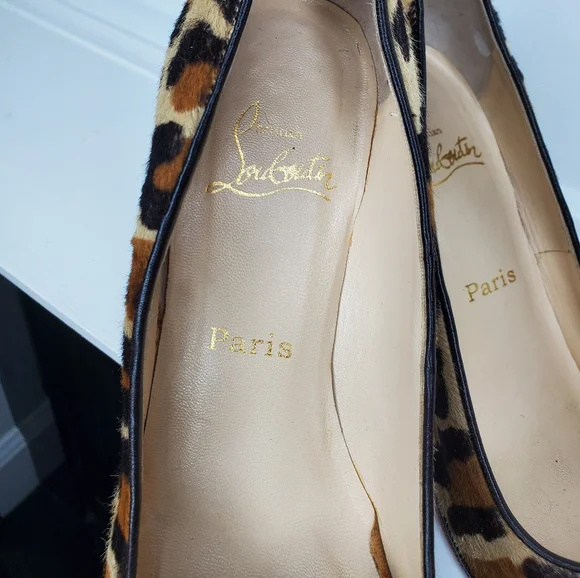AUTHENTIC CHRISTIAN LOUBOUTIN LEOPARD HEELS - Picture 7 of 8